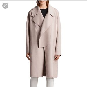 AllSaints Ryder Coat Dusty Pink